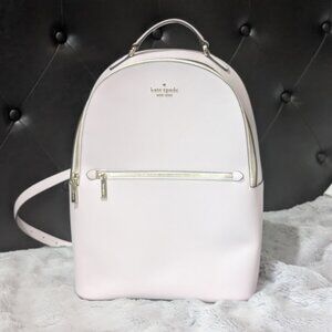 Kate Spade Perry Large Backpack in Lavender Saffiano Leather with Gold Hardware